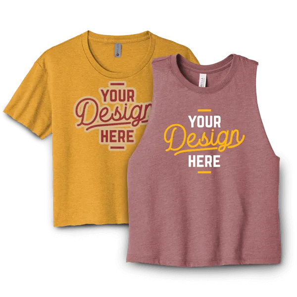 Custom printed crop tops