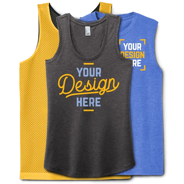 Custom printed tank tops and sleeveless shirts