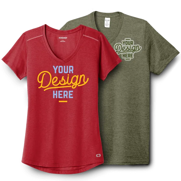 Custom printed v-neck t-shirts