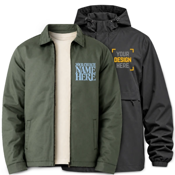 Custom printed church jackets