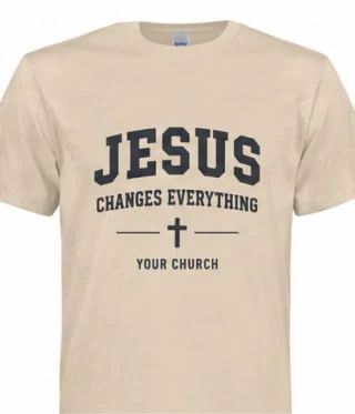 Church t-shirt design “Jesus Changes Everything”